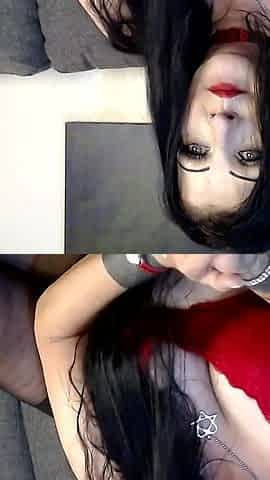 MILF Tired Yawning in Hot Red Lace Bra