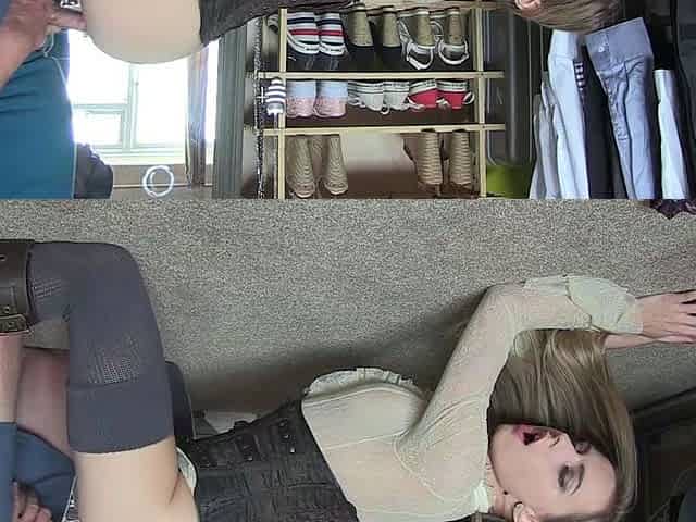 Amazing amateur blonde enjoying a doggystyle
