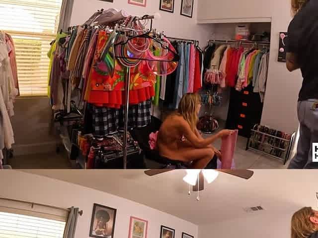 Bts - Tanned Blonde Addison Shows off Her Boobs and Pussy!