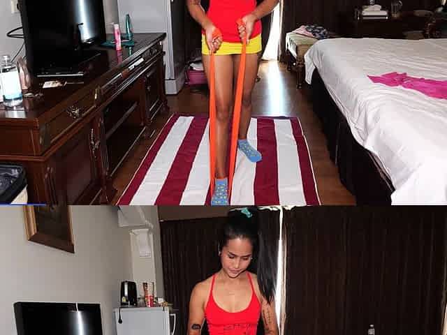 Thai wife does a workout on husband cock