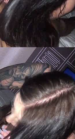 Dark haired amateur blowjob and handjob in fake taxi