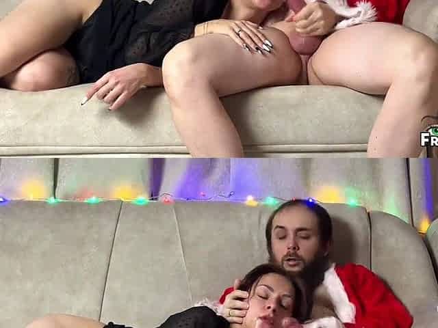 Christmas mother I'd like to fuck Fellatio Cum Compilation
