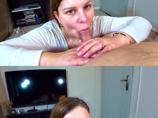 POV I Sucked His Balls and Made Him Cum Between My Tits