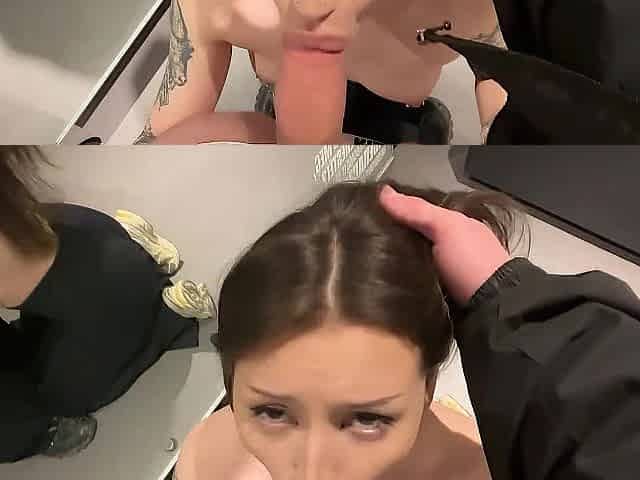 I dragged a stranger into the locker room to get a load of cum