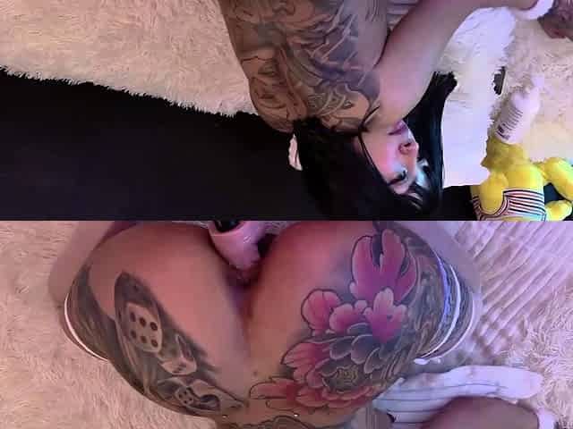 Hot and horny asian teen girl toying pussy on webcam