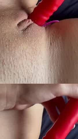 Filling up my taut vagina
