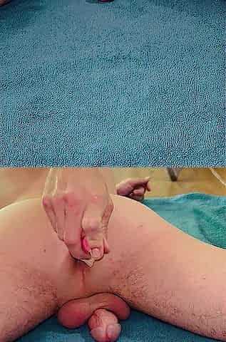 Hands free cum from prostate massage