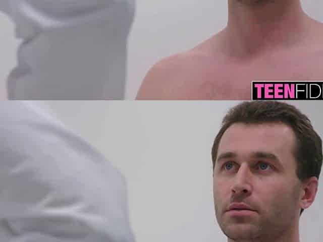 Dude with a big dick roughly fucks a doctor with big natural tits