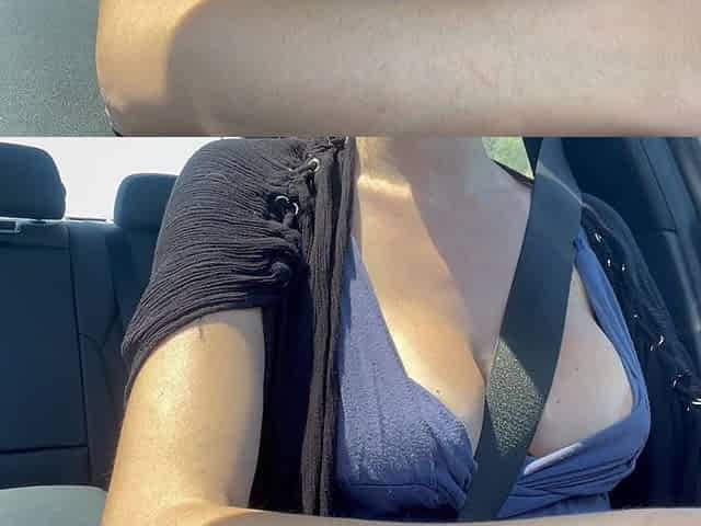 Italian Hot Horny Big Tits Artemisia Love Flashing Her Juicy Boobs While Driving Around