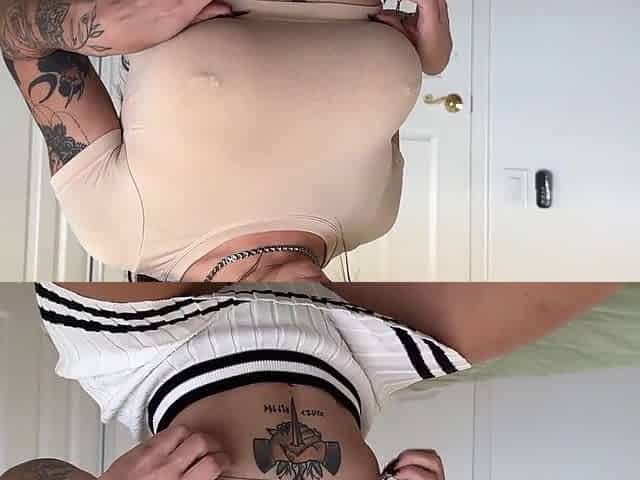 Tattooed busty sister's bestie came into my room to get some wild fuck