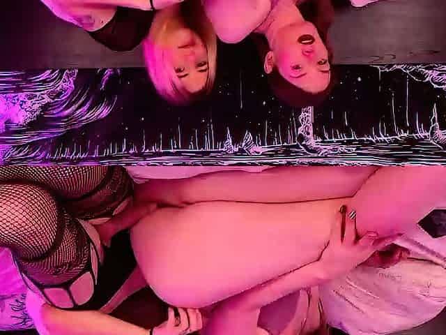 Glamorous experienced blonde and brunette pornstars