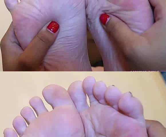 Classy blonde enjoying hot foot fetish sex