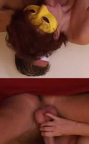 Mature Masked Wife with Hairy Pussy Fucked and Cummed in Mouth by Young Amateur Monster Cock