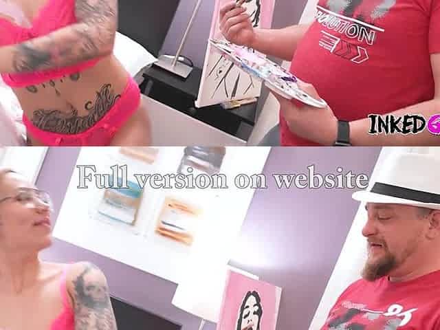 A Beauty with Ink is NAiled Hard in the Butt
