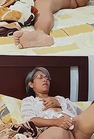 Fucking My Stepson with His Good Cock in My Creamy Pussy - Porn in Spanish.