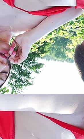 Sex in Nature: Big Wave in Stepsister's Pussy