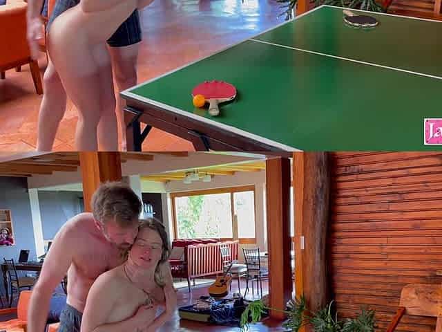 Playing strip pong with stepsister, we end up fucking