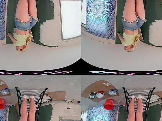 Glamorous breasty blond lets u fill her twat up in VR