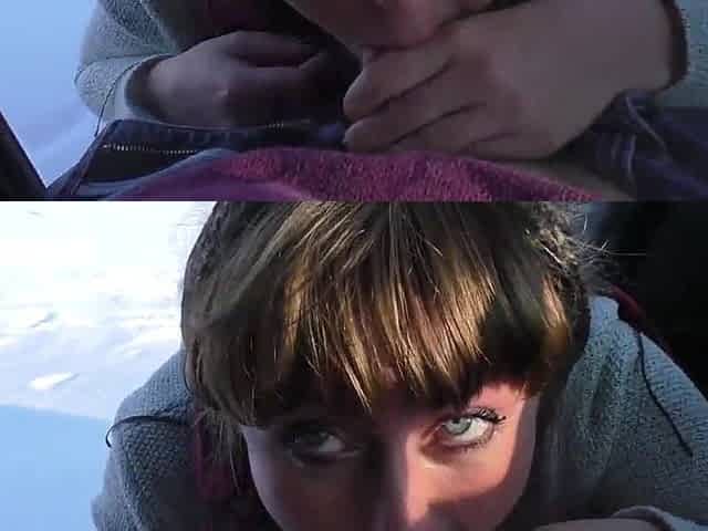 SLOPPY ORAL PLEASURE AND CUM DRINK IN THE CAR