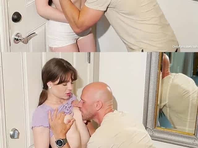 Tiny Honey Shows Up Lewd and gets Banged Hard against the Front Door