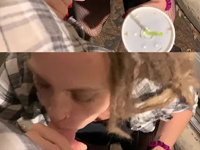 After bar public cock-sucker