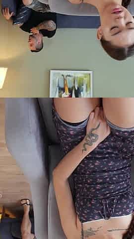 Little Asian Teen Moans with Excitement as Her Stepdad and His Friend Stretch Her Tight Pussy with Two Huge Cocks!
