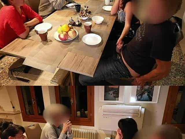 PUBLIC EXTRAORDINARY! SEXY DICK MADE TO CUM BELOW THE TABLE