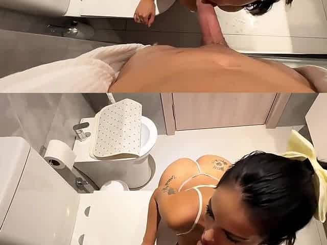 Bathroom Fury Erupts With Hot Ass And Deepthroat