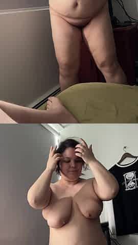 Homemade BBW Blowjob & Missionary! No Makeup and Lots of Cum! Multiple Cumshots on Belly and Hairy Pussy