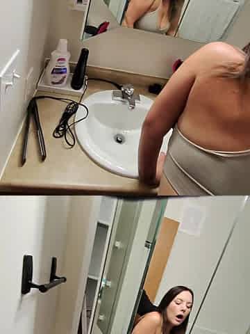 POV Wife Caught in Bathroom and Fucked From Bathroom to Bedroom to Kitchen