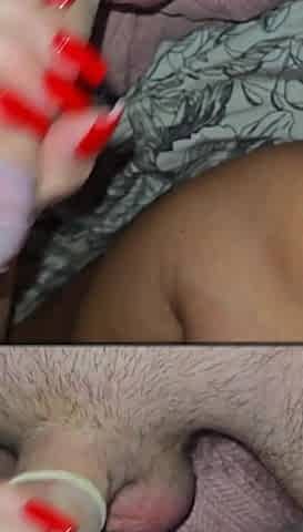 I Helped Him Cum in a Condom, so I Could Pour the Cum Into My Pussy