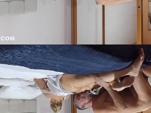 Mature Blonde Amateur Wife Enjoys Half Clothed Sex