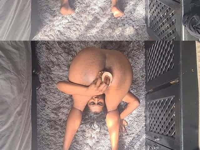 Desi Indian Slut Fucking Her Dark Asshole with a Dildo