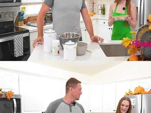 Baking a Pumpkin Pie Leads to Stepdad Creampie