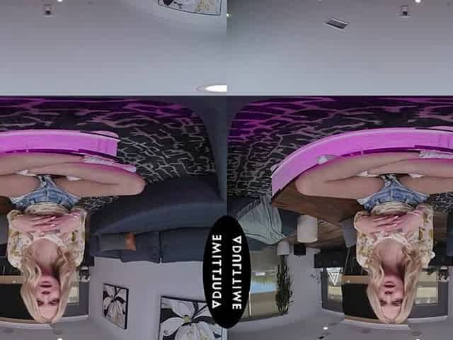 UP CLOSE VR - POV Tiny Blond Coco Lovelock Goes Into FERAL FRENZY Mode For Your Large Knob