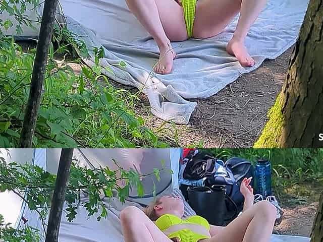 German Blonde Girl Mia Adler Give Stranger POV Fuck at Public Beach After Caught