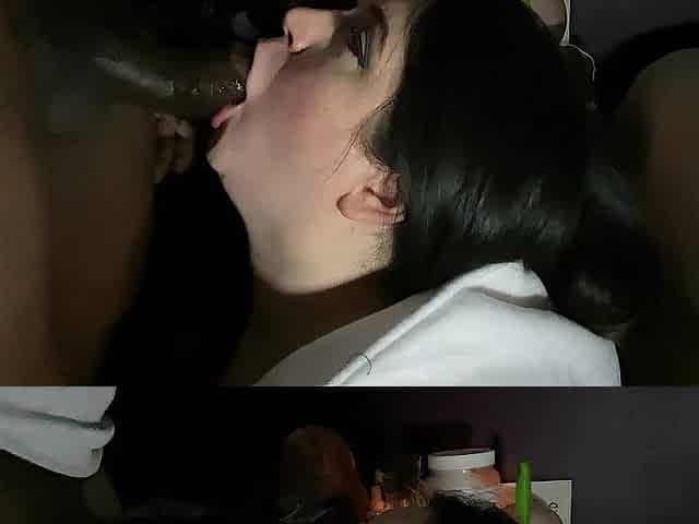 big beautiful woman white angel uses her jock sucking lips on bbc