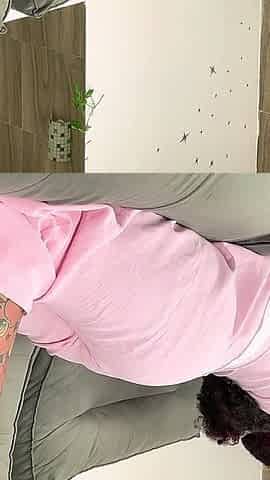Chubby Girl Farting in Pajamas While Watching TV