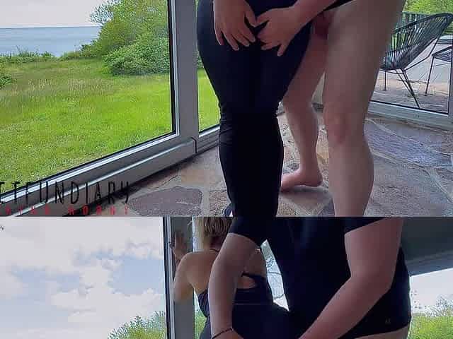 After Hike Risky Window Sex with Curvy Gal in Constricted Leggings - Projectfundiary