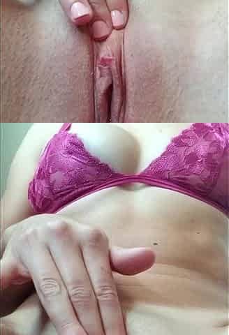 Big boob brunette masturbates on webcam