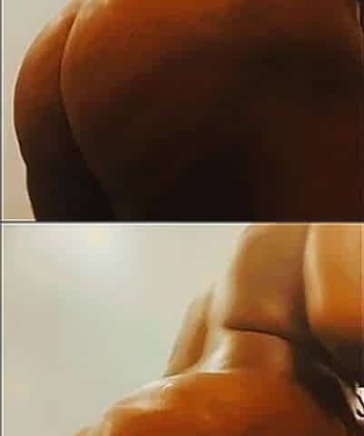 Big Black Ass Oiled Mild Fingers Pussy and Squirts