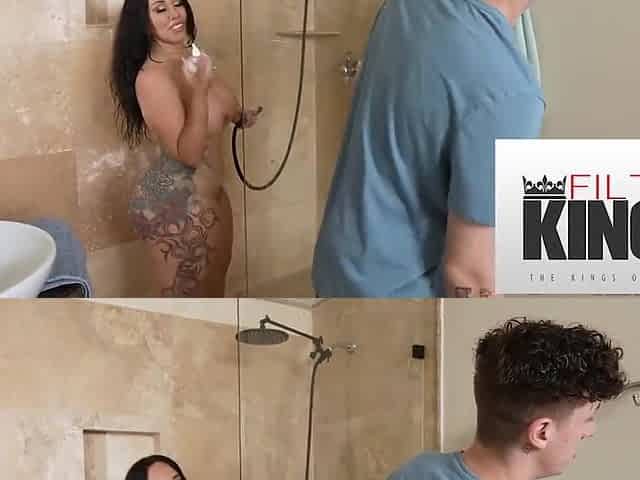 Queen Rogue And Latina Hot In I Fucked My Hot Milf Latina Stepmom Hard In The Shower