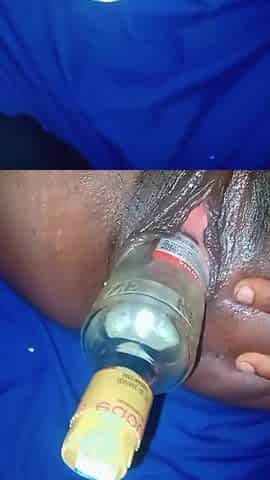 Massive bottle destroys my teen cunt