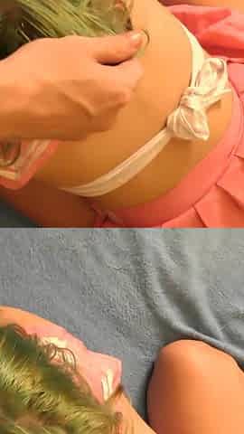 Asian college girl fucks repairman