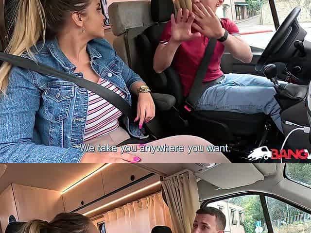 BangVan - Golden-haired Zlata Gets 1st Assist from Wonderful Samaritan with Large Cock