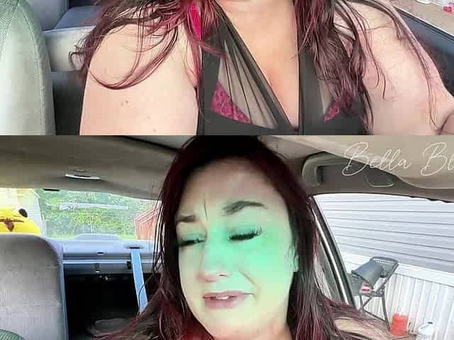 Gassy BBW Car Cranking Struggles: Car Wont Start, Flirty Tease with a Farting Twist