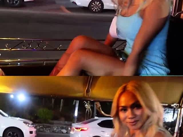 Blonde Asian MILF picked up in a TukTuk