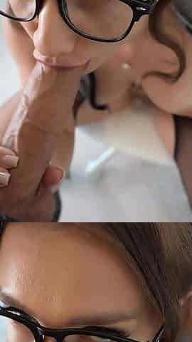 Teacher Streams While Teaching Her Student How to Fuck! Cum on Her Glasses