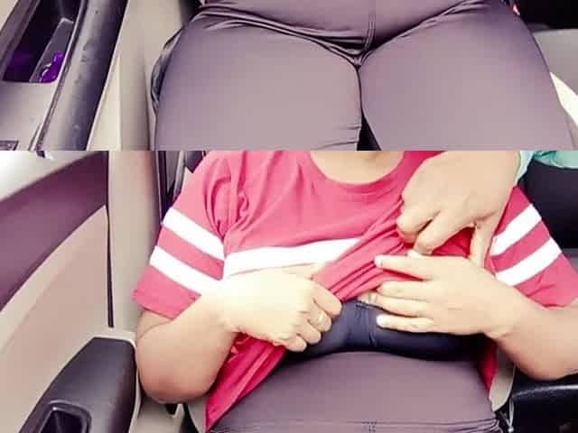 Desi Bhabhi Big Boobs Sucking in Public - Outdoor