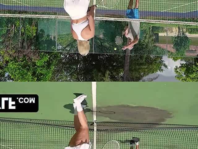 Mellanie Loves Playing Tennis But Even More So She Loves Sucking Olivers Juicy Cock